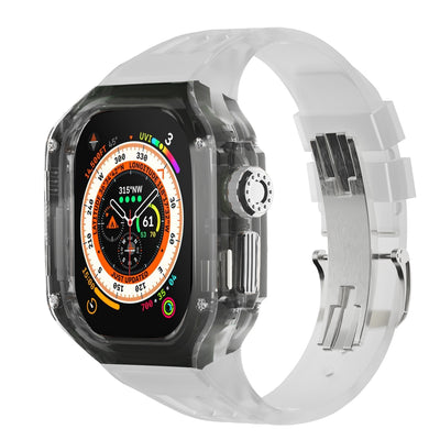Smoke Black Apple Watch Case & Fluororubber Band Set – Ultra | RM Style