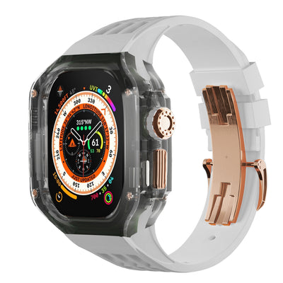 Smoke Black Apple Watch Case & Fluororubber Band Set – Ultra | RM Style