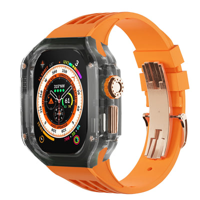 Smoke Black Apple Watch Case & Fluororubber Band Set – Ultra | RM Style