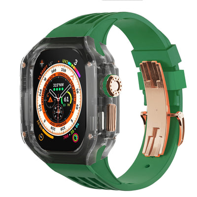 Smoke Black Apple Watch Case & Fluororubber Band Set – Ultra | RM Style