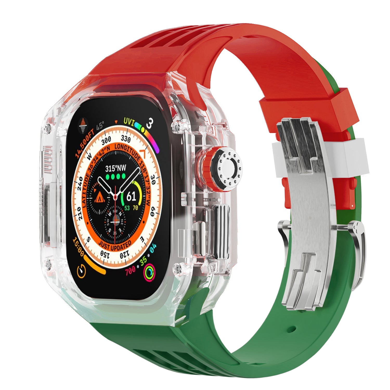 Clear Apple Watch Case & Fluororubber Band Set – Ultra  | RM Style
