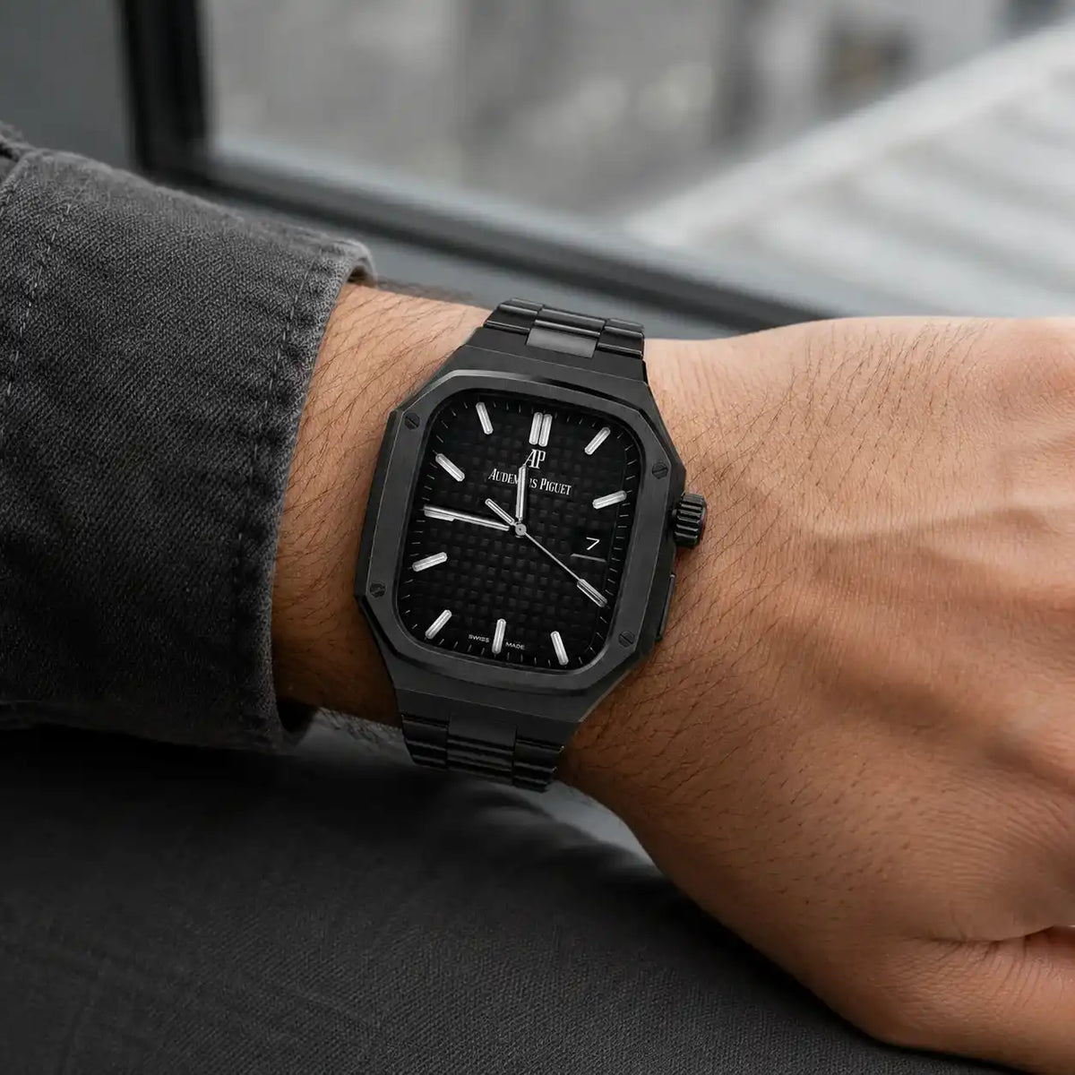 Apple Watch Ultra Aluminum Case & Steel Band Set | Royal Oak Mod Kit - 