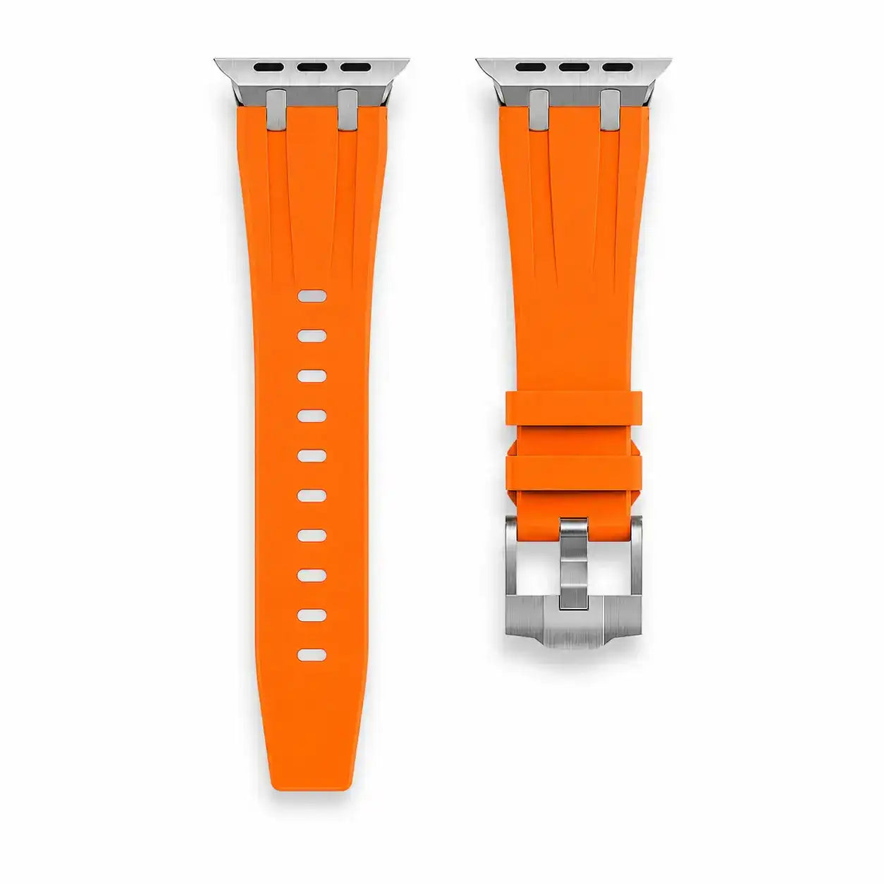 Apple Watch Mod Rubber Strap – Orange Oak Style - 