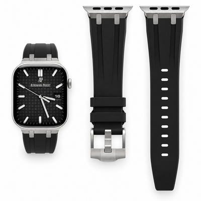 Black Rubber Apple Watch Band | AP Mod Kit - 