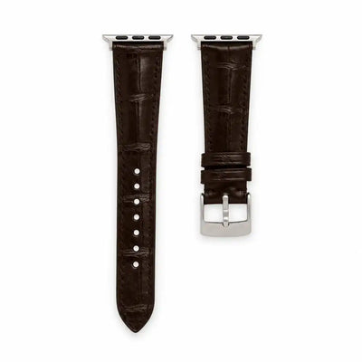Apple Watch Mod Leather Strap – Brown Santo Style - 