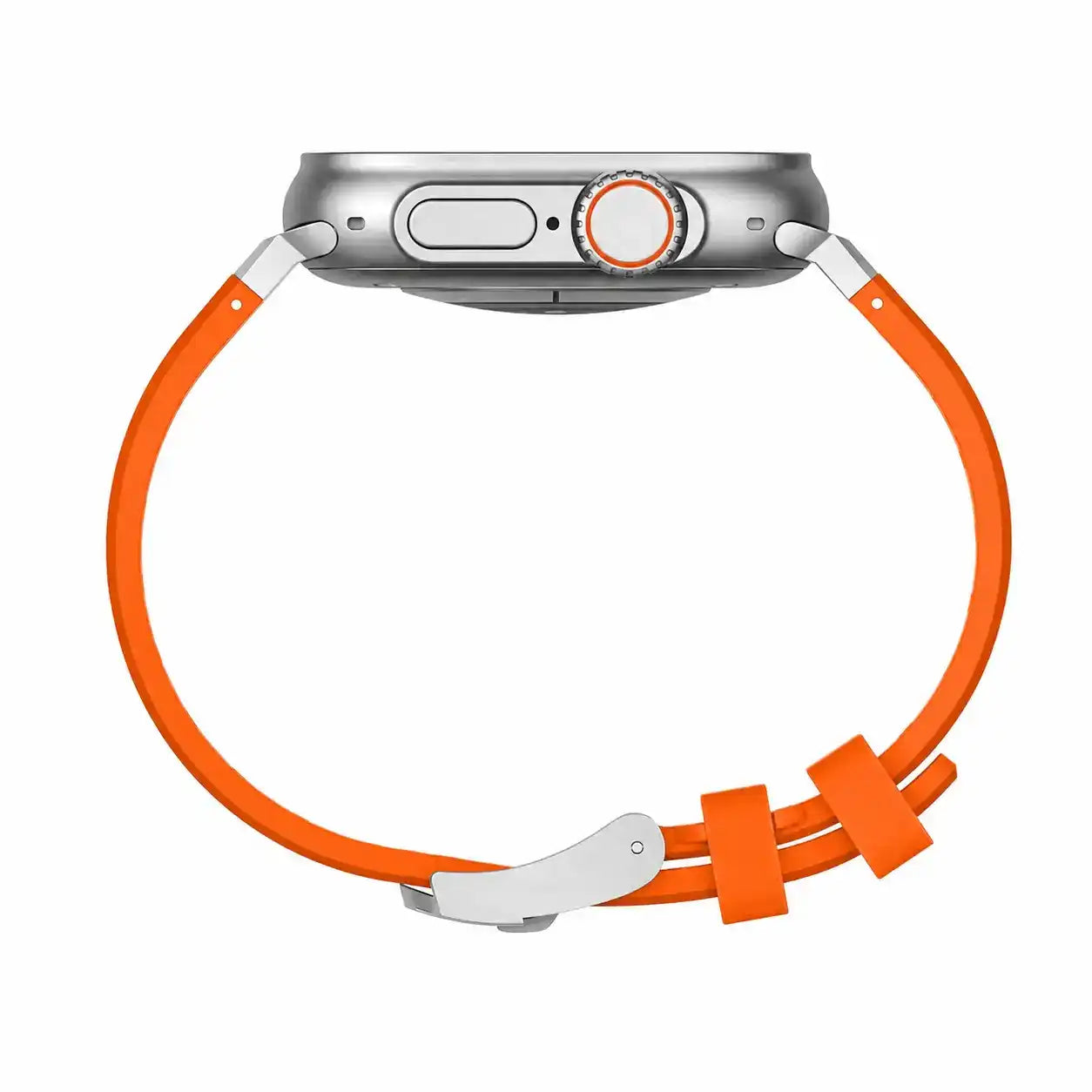 Apple Watch Mod Rubber Strap – Orange Oak Style - 
