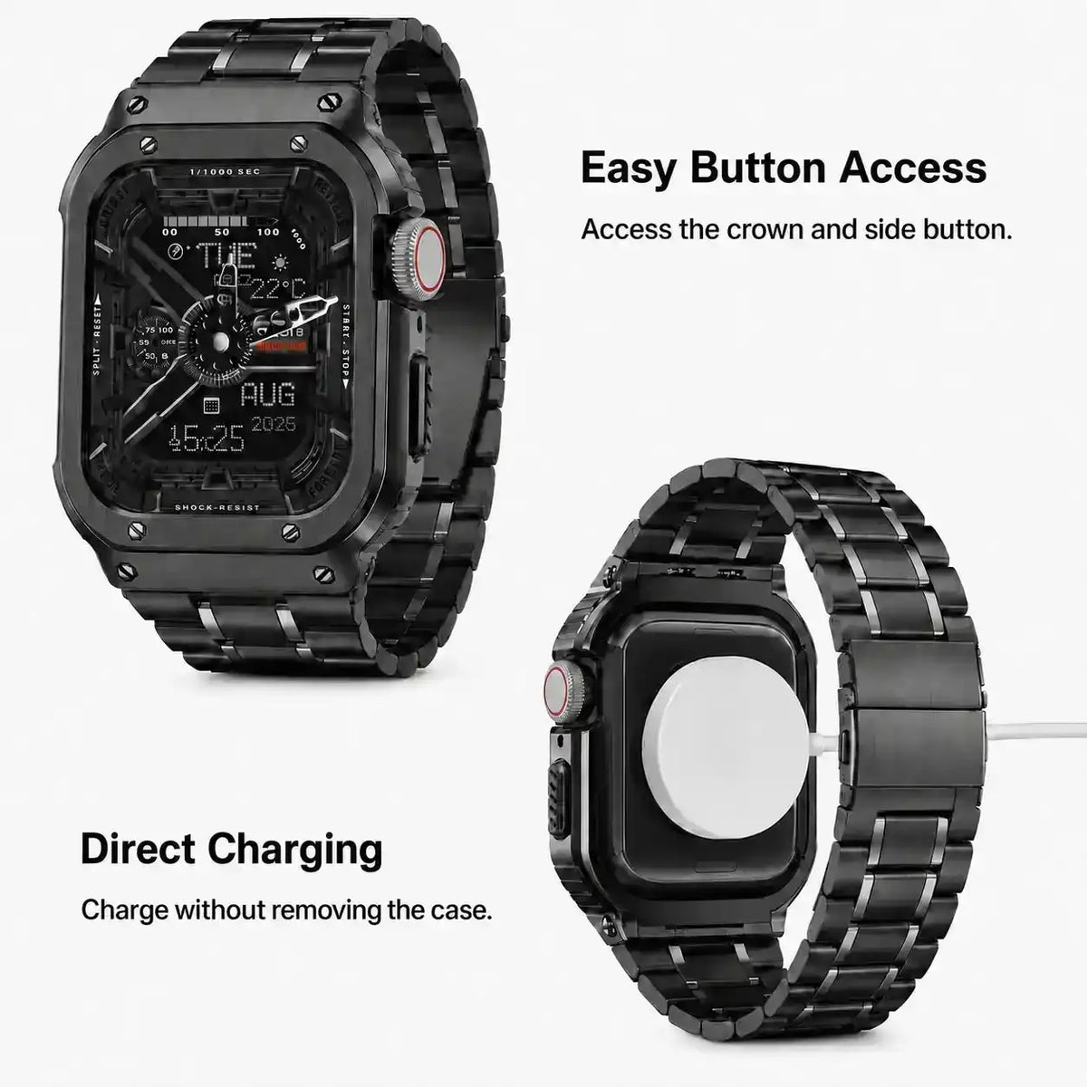 Apple Watch Stainless Steel Case & Band Set | Casio Mod Kit - 