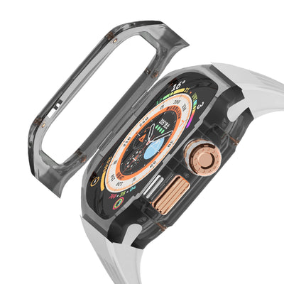 Smoke Black Apple Watch Case & Fluororubber Band Set – Ultra | RM Style