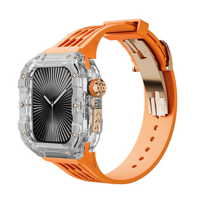 Clear Apple Watch Case & Fluororubber Band Set – 46mm | RM Style