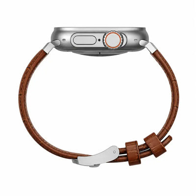 Apple Watch Mod Rubber Strap – Brown Oak Style - 