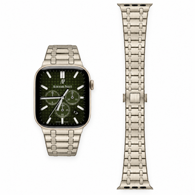 Titanium Finish Steel Apple Watch Band | AP Style - 
