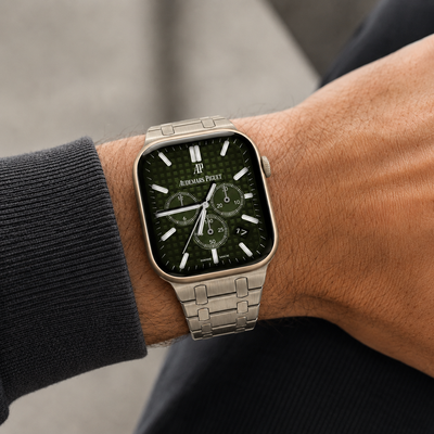 Titanium Finish Steel Apple Watch Band | AP Style - 