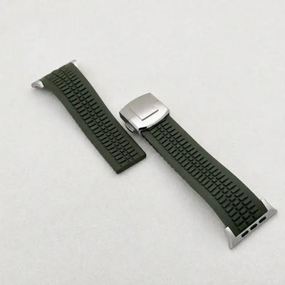 Apple Watch Mod Rubber Strap – Green Aquanaut Style - 
