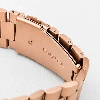 Apple Watch Mod Steel Strap – Rose Gold Oyster Style - 