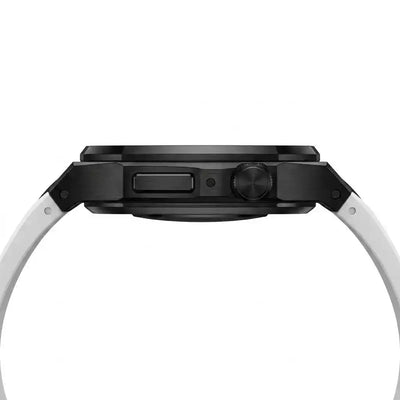 Apple Watch Mod Steel Case & Rubber Strap – Black Oak Style - 