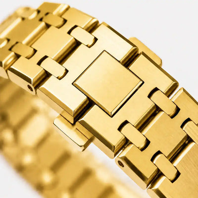 Apple Watch Mod Steel Case & Strap – Gold Oak Style - 