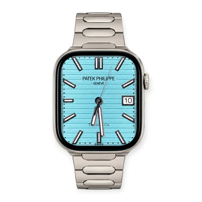 Apple Watch Mod Titanium Strap – Titanium Nautilus Style - 