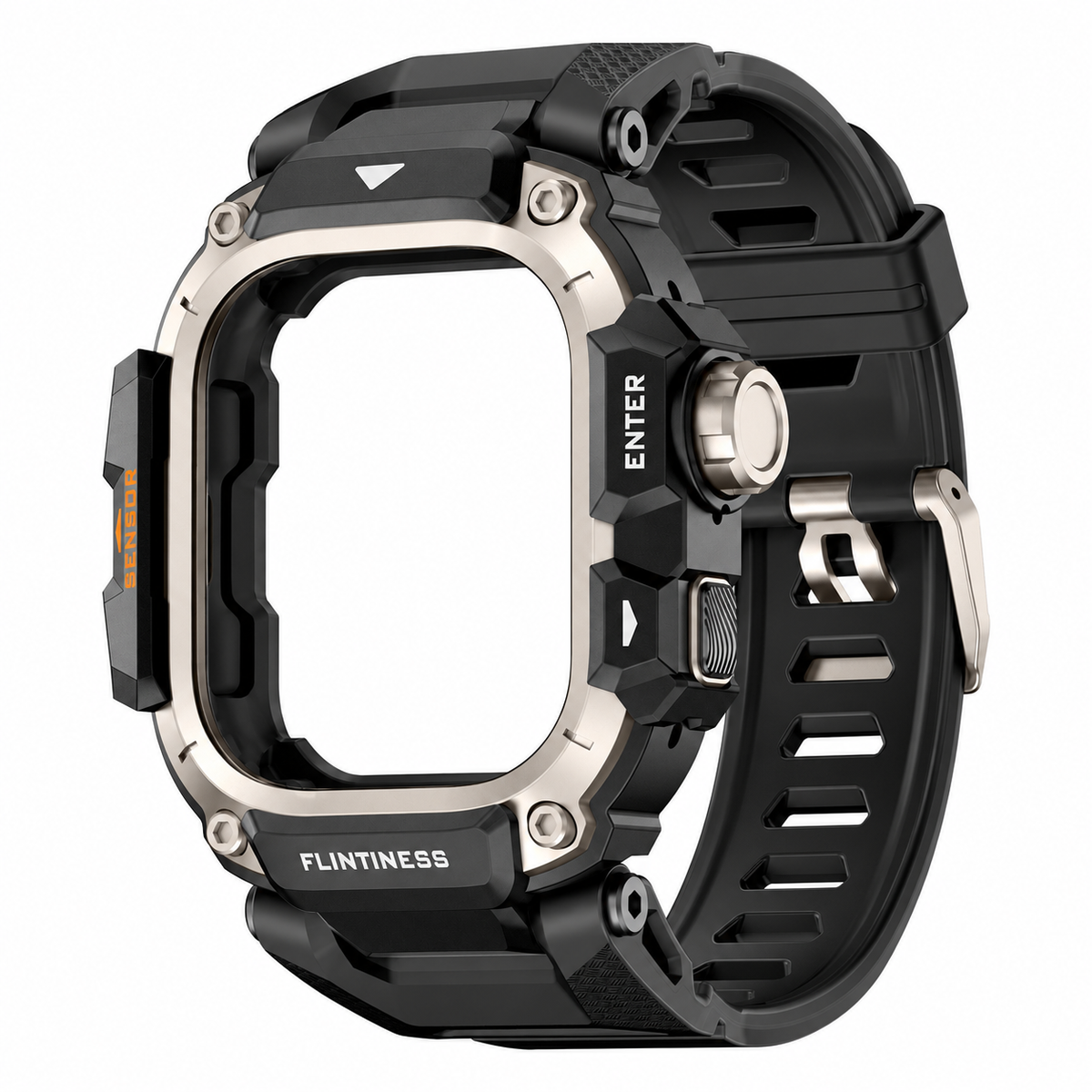 Black & Titanium-Color Apple Watch Ultra Case & Band Set | Outdoor Mod Kit - 