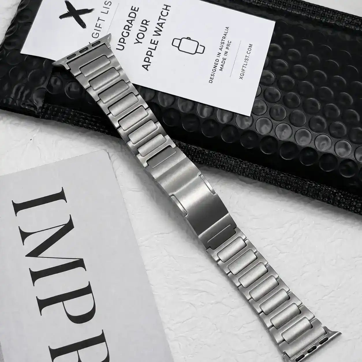 Apple Watch Mod Titanium Strap – Titanium Nautilus Style - 