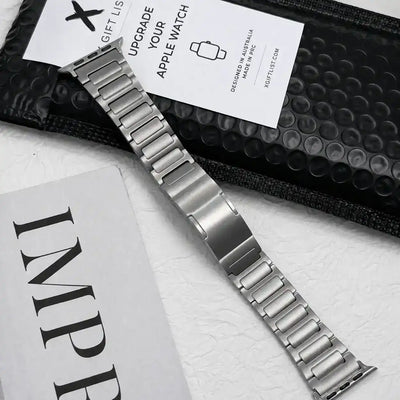 Apple Watch Mod Titanium Strap – Titanium Nautilus Style - 