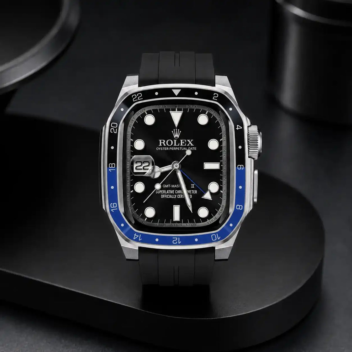 Apple Watch Case & Rubber Band Set | Batman GMT Mod Kit - 