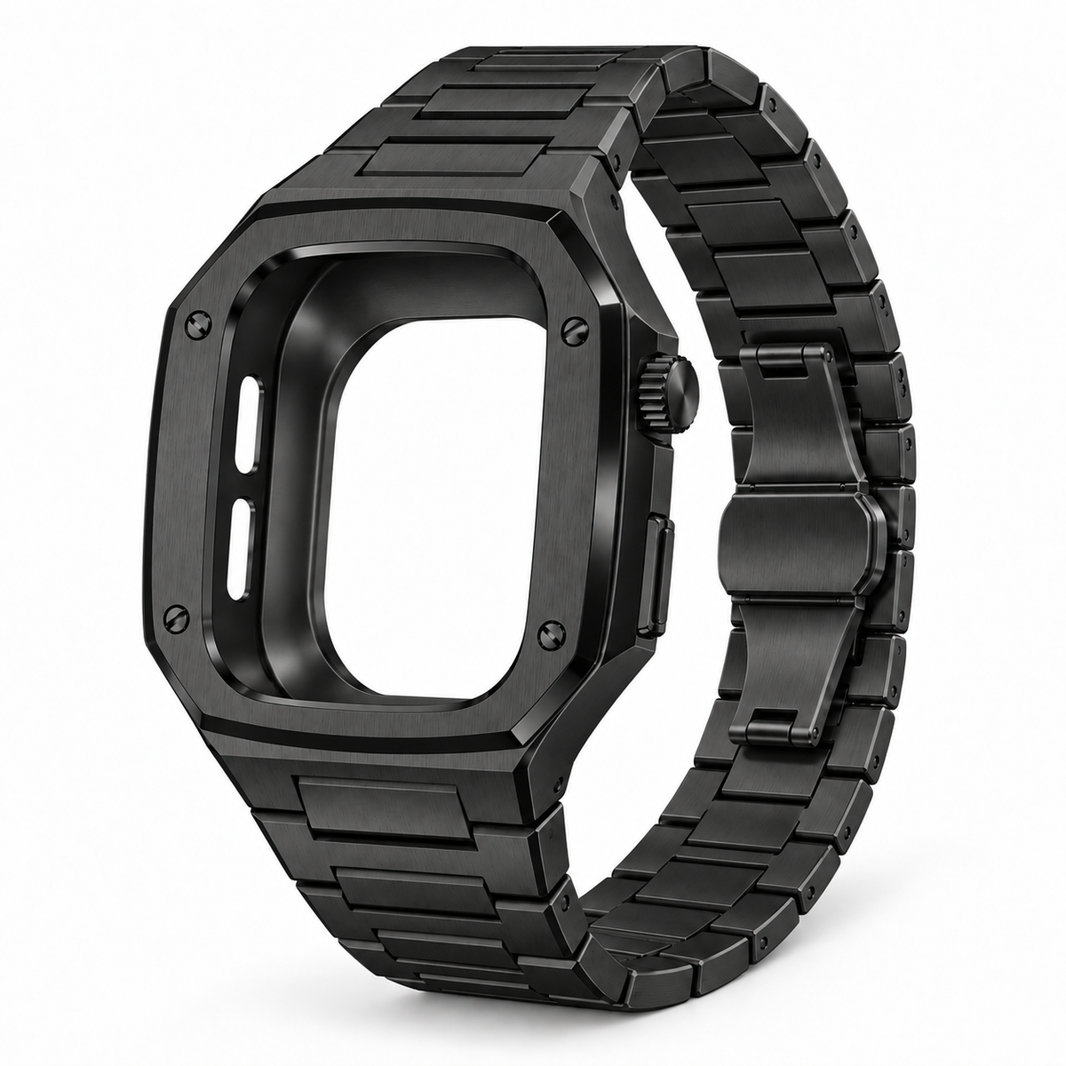 Black Steel Apple Watch Case & Band Set | Nautilus Mod Kit - 