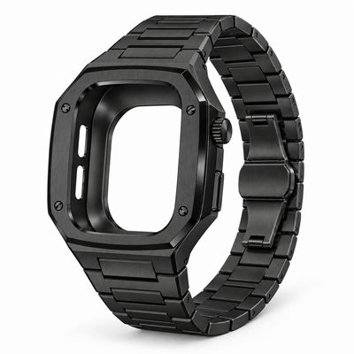 Black Steel Apple Watch Case & Band Set | Nautilus Mod Kit - 