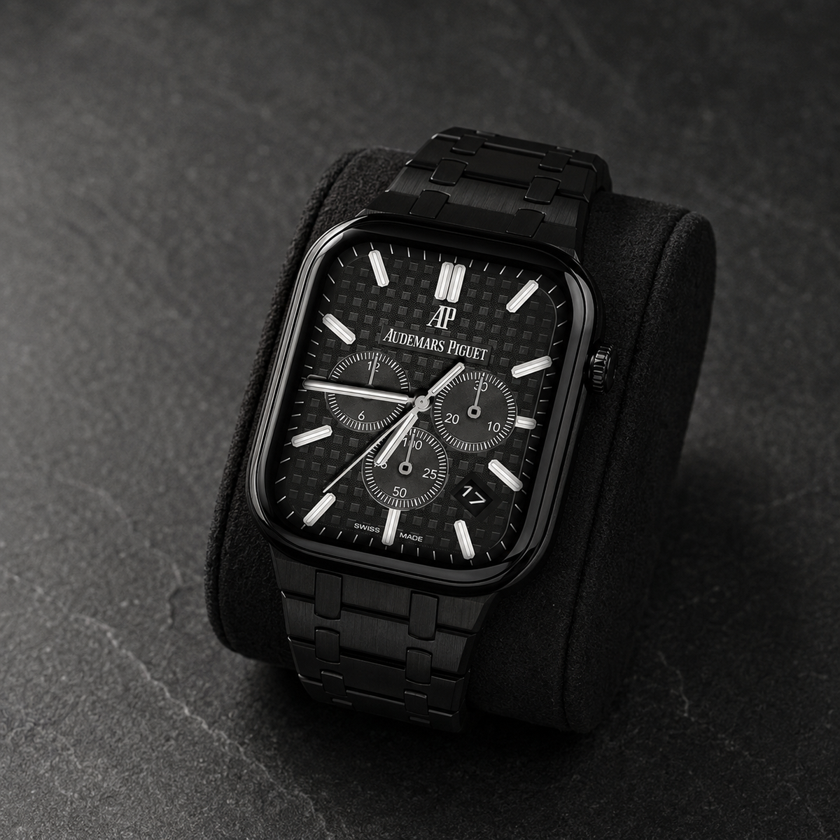 Black Steel Apple Watch Band | AP Style - 