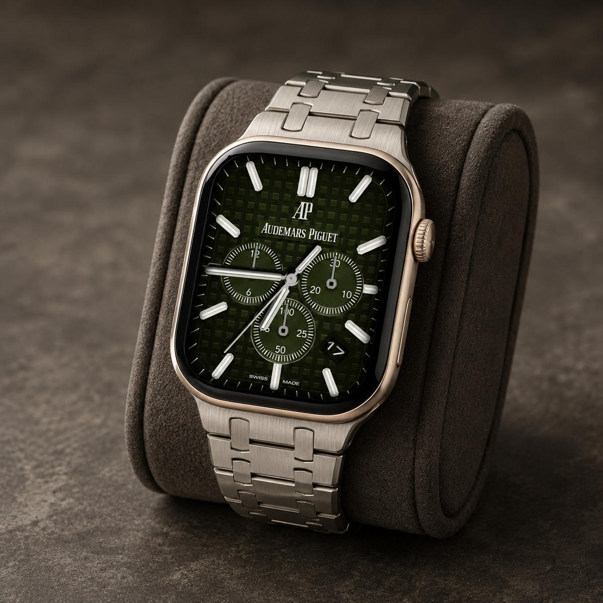 Titanium Finish Steel Apple Watch Band | AP Style - 
