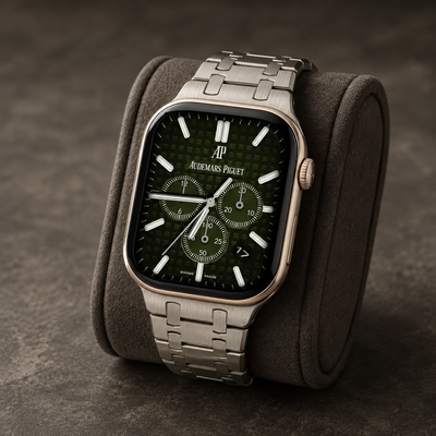 Titanium Finish Steel Apple Watch Band | AP Style - 