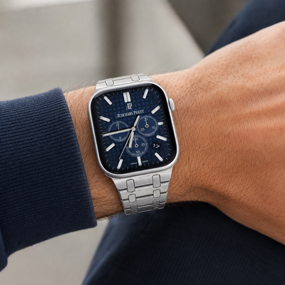 Silver Steel Apple Watch Band | AP Style - 