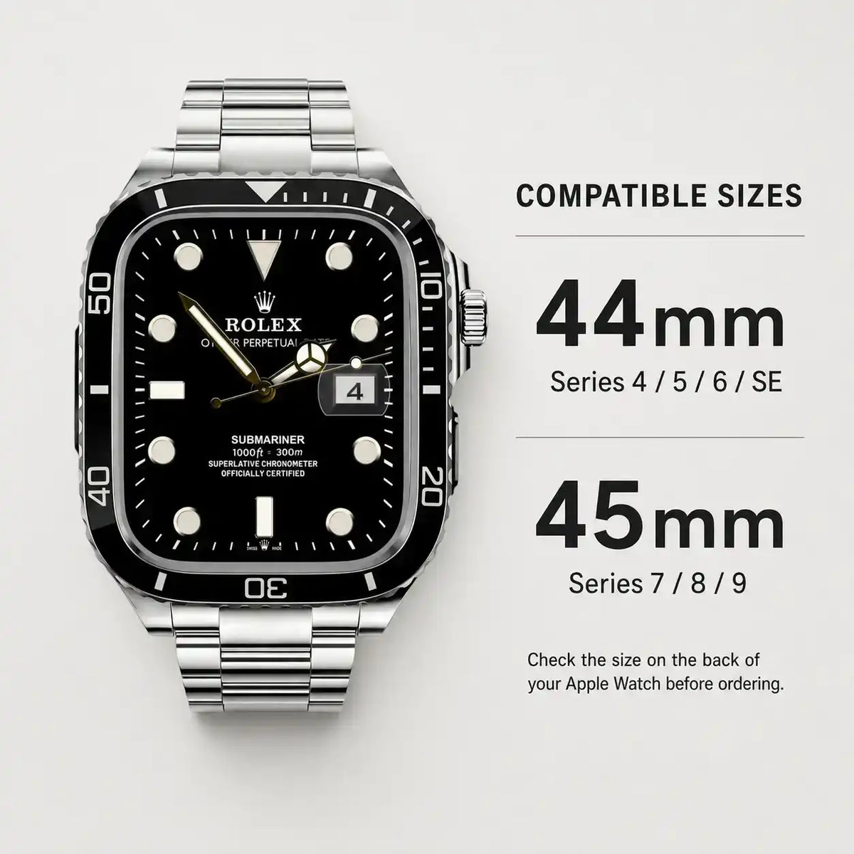 Steel Apple Watch Case & Band Set | Sub Mod Kit - 