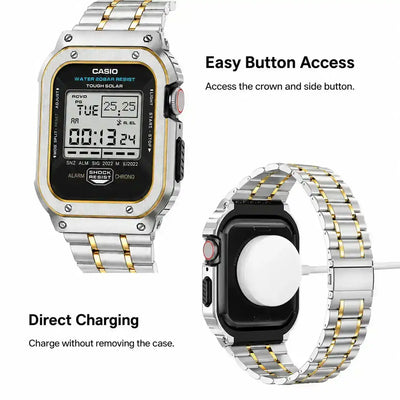 Apple Watch Stainless Steel Case & Band Set | Casio Mod Kit - 