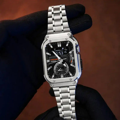 Apple Watch Stainless Steel Case & Band Set | Casio Mod Kit - 