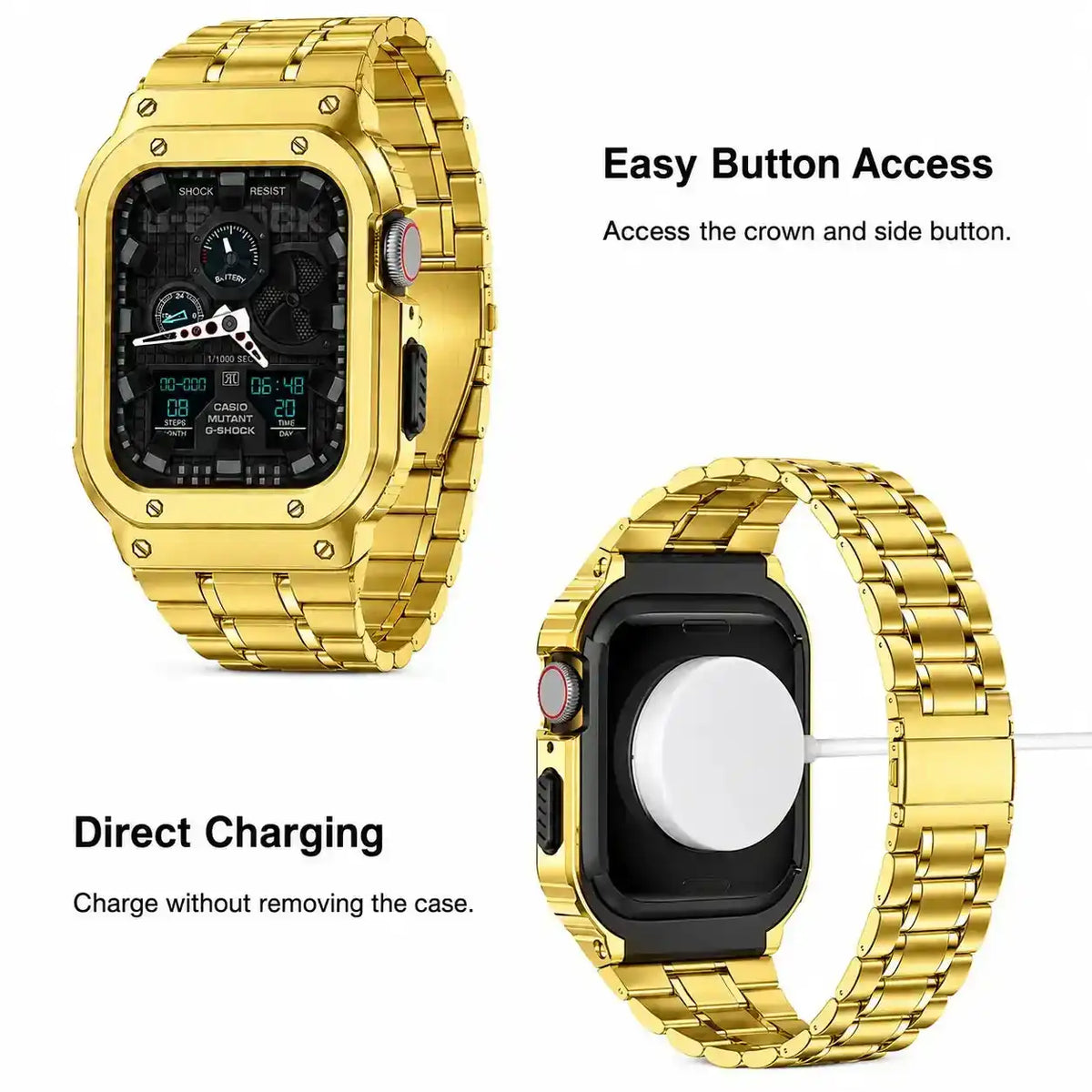 Apple Watch Stainless Steel Case & Band Set | Casio Mod Kit - 