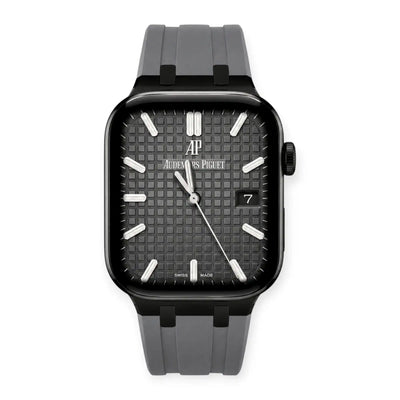Apple Watch Mod Rubber Strap – Grey Oak Style - 