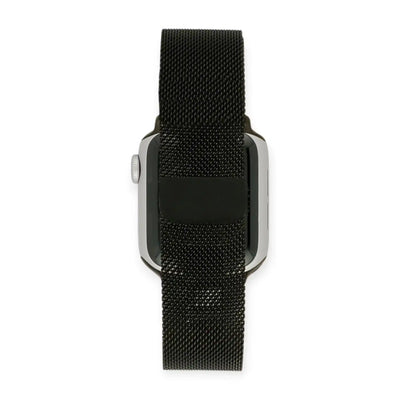 Apple Watch Mod Milanese Steel Strap – Black Classic Style - 