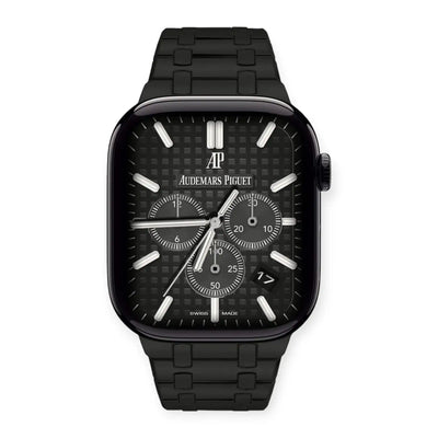 Apple Watch Mod Steel Strap – Black Oak Style - 