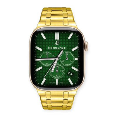 Apple Watch Mod Steel Strap – Gold Oak Style - 