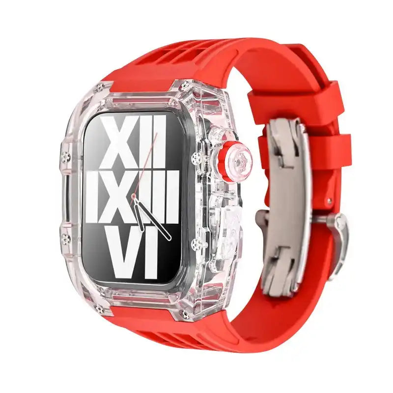 Clear Apple Watch Case & Fluororubber Band Set | RM Style
