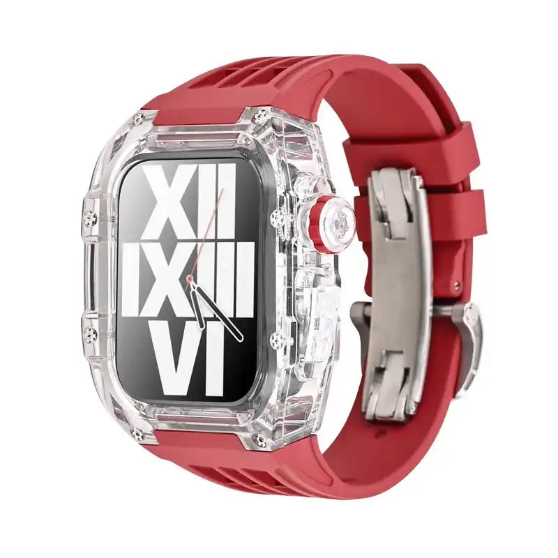 Clear Apple Watch Case & Fluororubber Band Set | RM Style