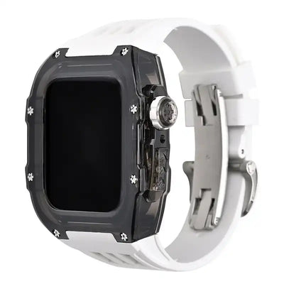 Smoke Black Apple Watch Case & Fluororubber Band Set | RM Style