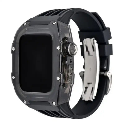 Smoke Black Apple Watch Case & Fluororubber Band Set | RM Style