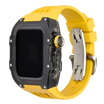 Smoke Black Apple Watch Case & Fluororubber Band Set | RM Style