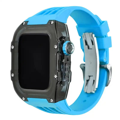 Smoke Black Apple Watch Case & Fluororubber Band Set | RM Style
