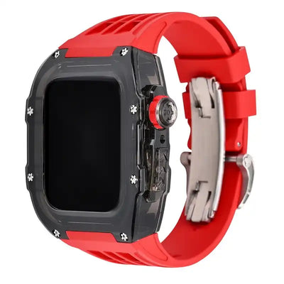 Smoke Black Apple Watch Case & Fluororubber Band Set | RM Style