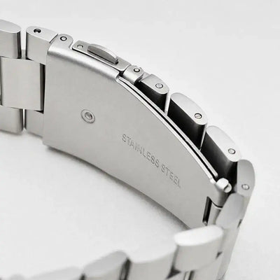 Apple Watch Mod Steel Strap – Silver Oyster Style - 