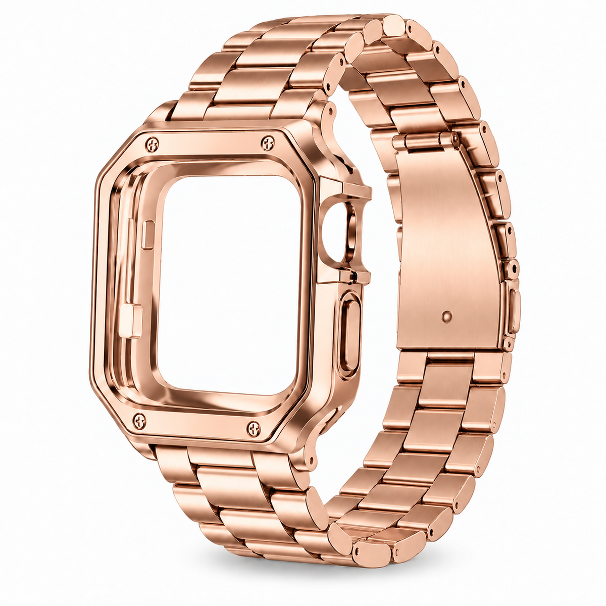 Rose Gold Apple Watch Case & Band Set | Santo Style - 