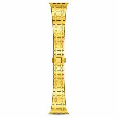 Apple Watch Mod Steel Strap – Gold Oak Style - 