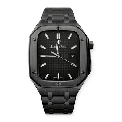 Apple Watch Mod Steel Case & Strap – Black Oak Style - 